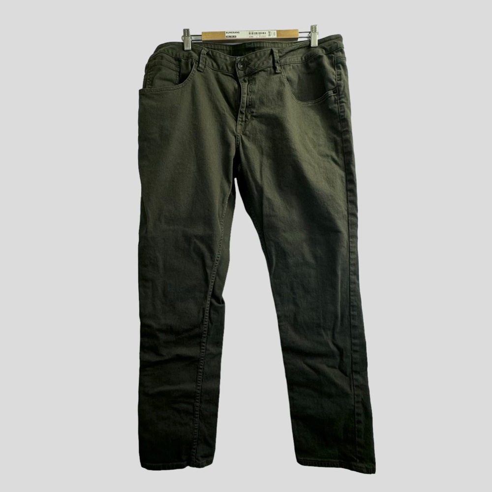O’Neill Men's Pants 40 Green Straight-Fit Zip Fly Slim Stretchable Jeans